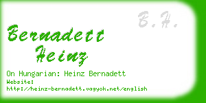 bernadett heinz business card